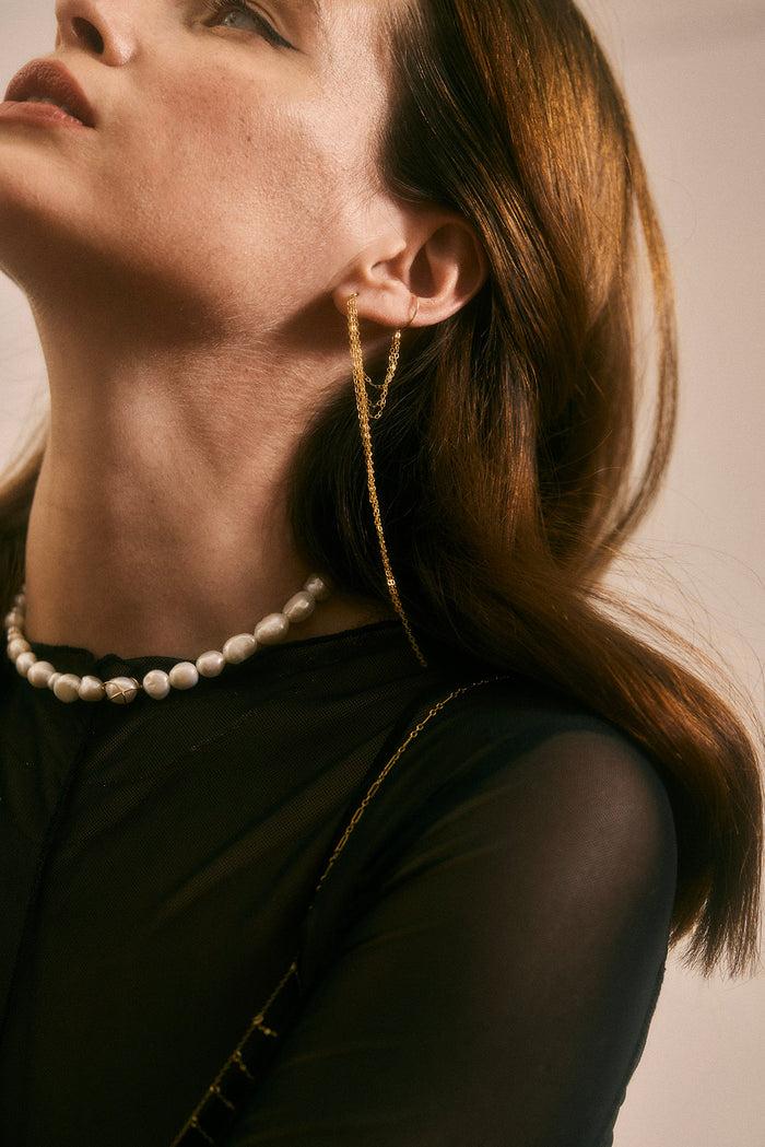 Yay Paris Triple Chain Ear Cuff