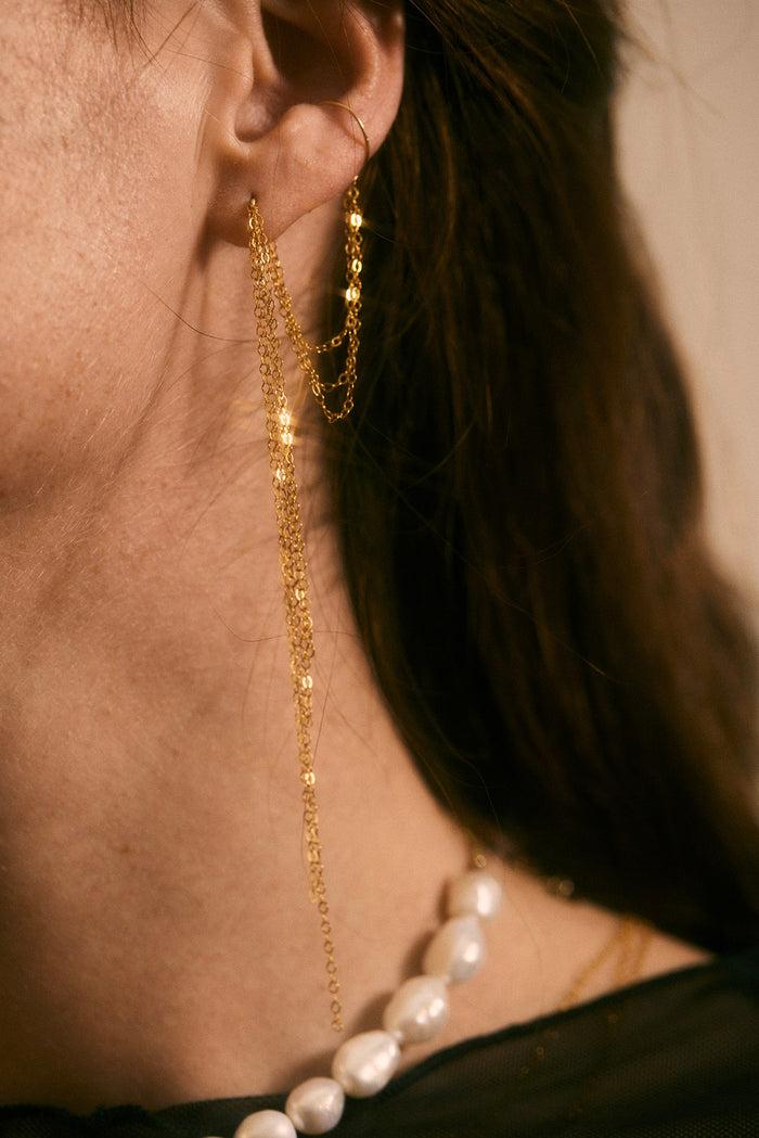 Yay Paris Triple Chain Ear Cuff