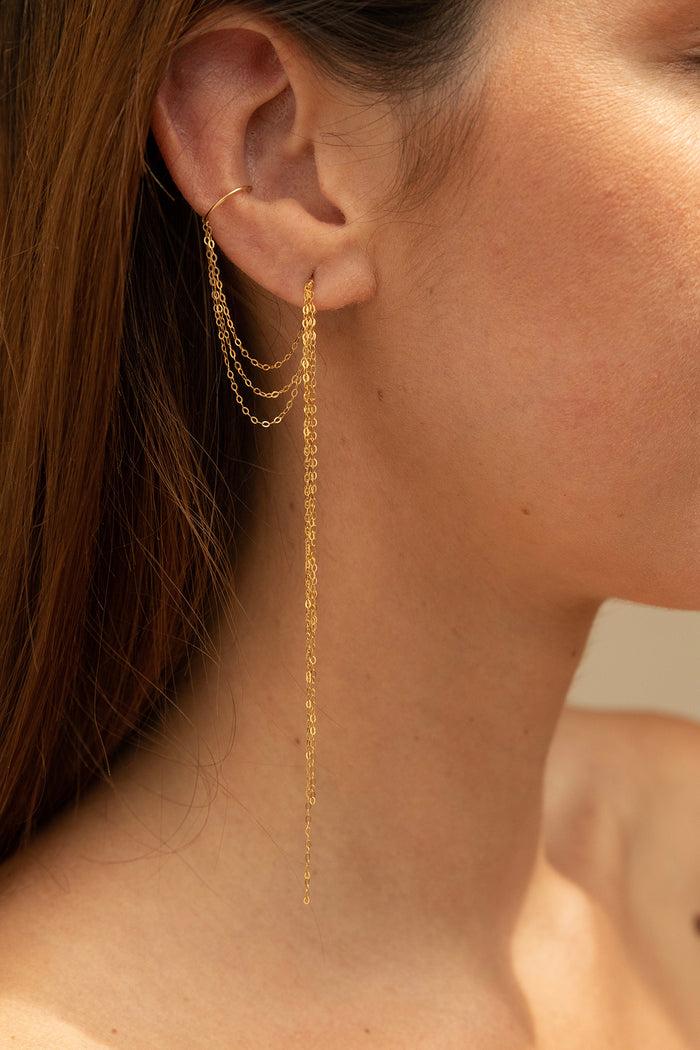 Yay Paris Triple Chain Ear Cuff
