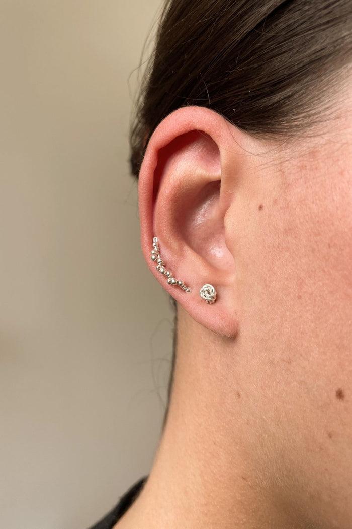 Yay Paris Twisted Flower Chips - Silver