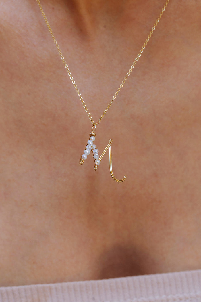 Yay Paris Woven Letter - Cultured Pearl