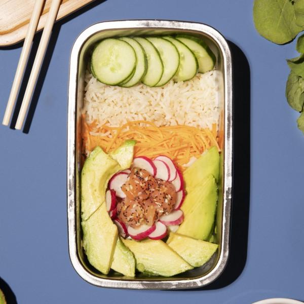 Yoko Design Boite Inox Micro-ondable 1000ml Couvercle Bambou