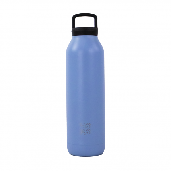 yoko design Bouteille 500 ml isotherme avec infuseur Bleue