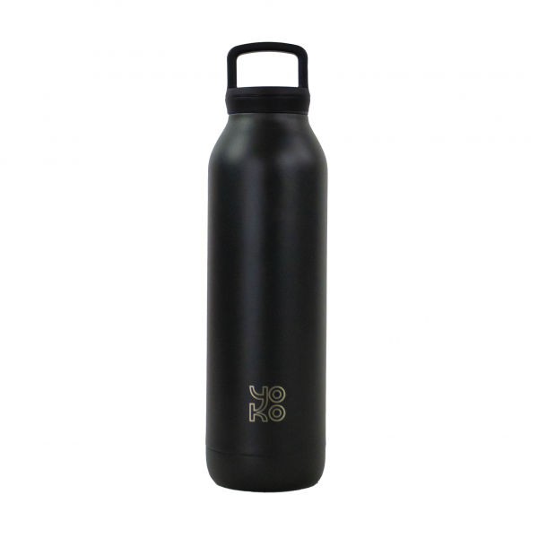 yoko design Bouteille 500 ml isotherme avec infuseur Noire