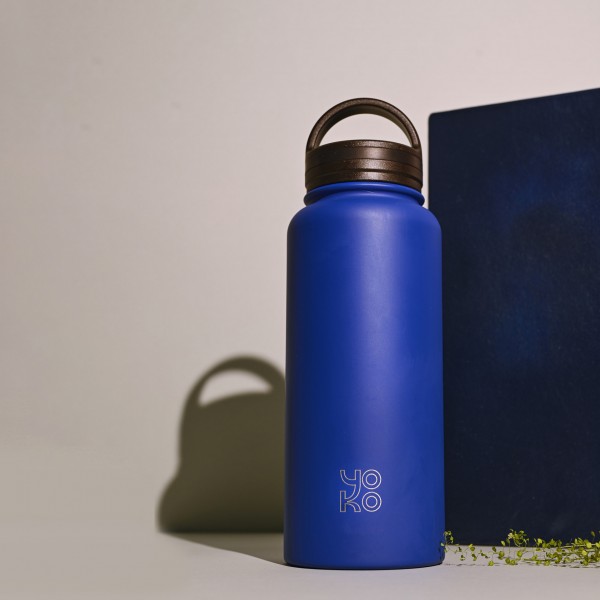 Yoko Design Bouteille Isotherme 1 Litre - XL - Bleu Nuit - Yoko Play