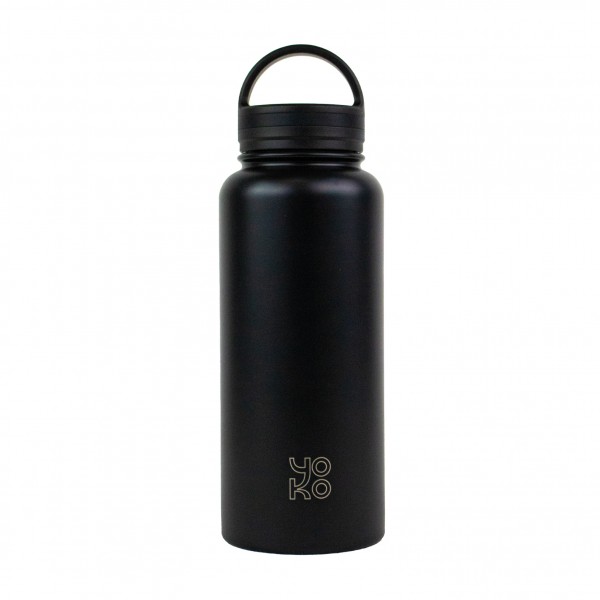yoko design Bouteille isotherme 1 litre - XL - Noire- Yoko Play
