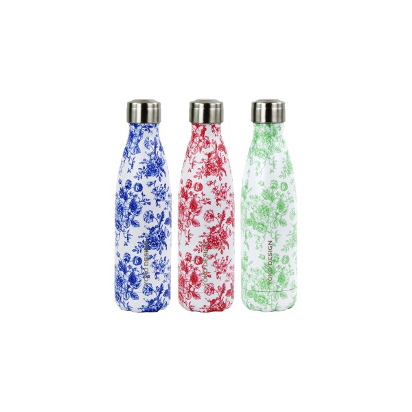 Yoko Design Bouteille Isotherme - 500 Ml - Toile De Jouy Bleu