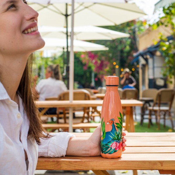 Yoko Design Bouteille Isotherme Jardin Botanique - Paon 500 Ml