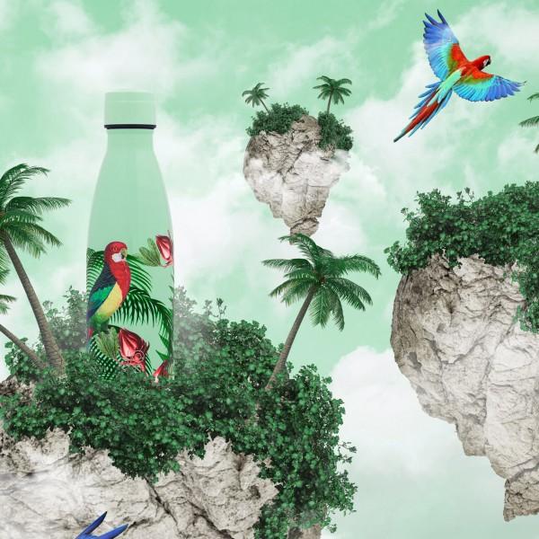 Yoko Design Bouteille Isotherme Jardin Botanique - Perroquet 500 Ml