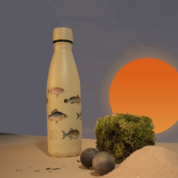 Yoko Design Bouteille Isotherme Plage - Poisson - 500ml