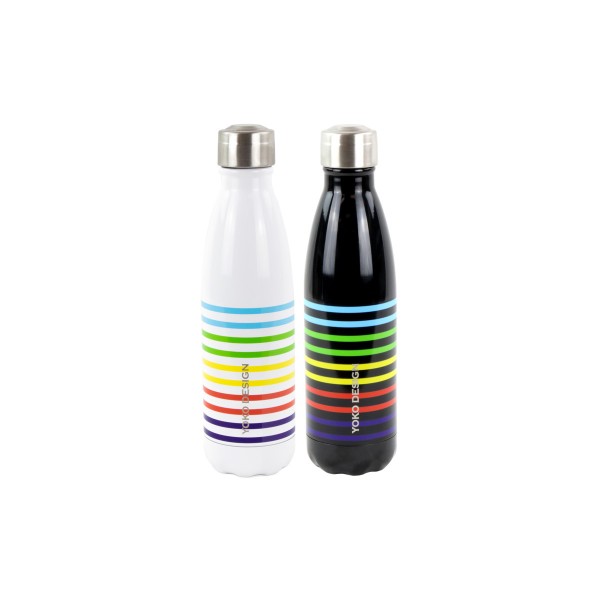 Yoko Design Bouteille Isotherme Rainbow Blanche 500ml