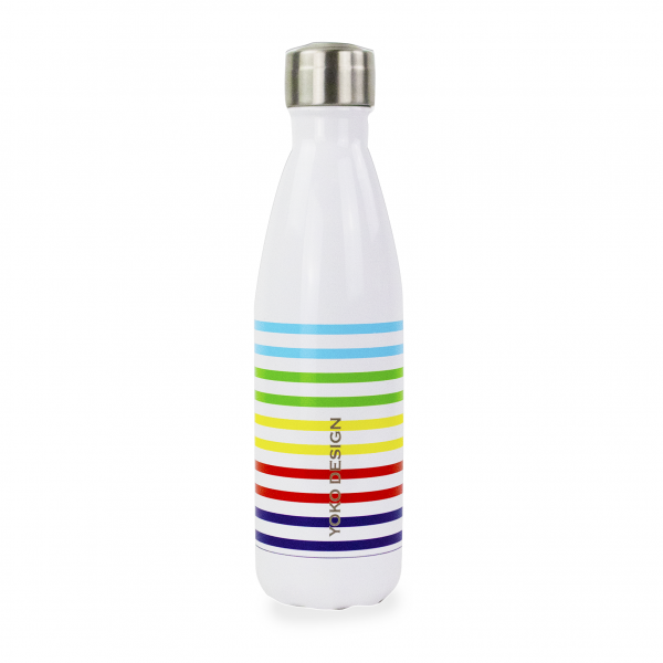 yoko design Bouteille isotherme Rainbow blanche 500ml