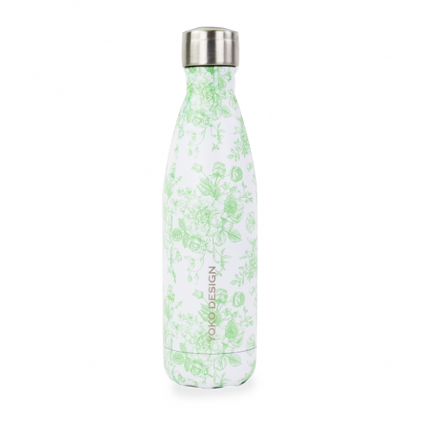 yoko design Bouteille isotherme Toile de Jouy vert 500 ml