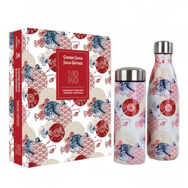 yoko design Coffret 1 Bouteille 500 ml et 1 théière 350 ml Japan