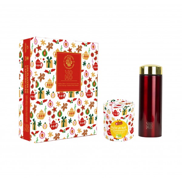 yoko design Coffret de l'Apothicaire : 1 théière 350 ML & boite d'infusion douce et fruitée de 80g