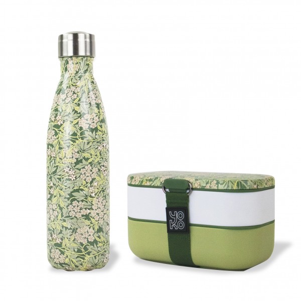 yoko design Combo Lunchbox + 1 bouteille isotherme 500ml - Jasmine