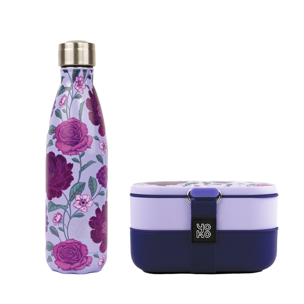 yoko design Combo Lunchbox + 1 bouteille isotherme 500ml - Vienne