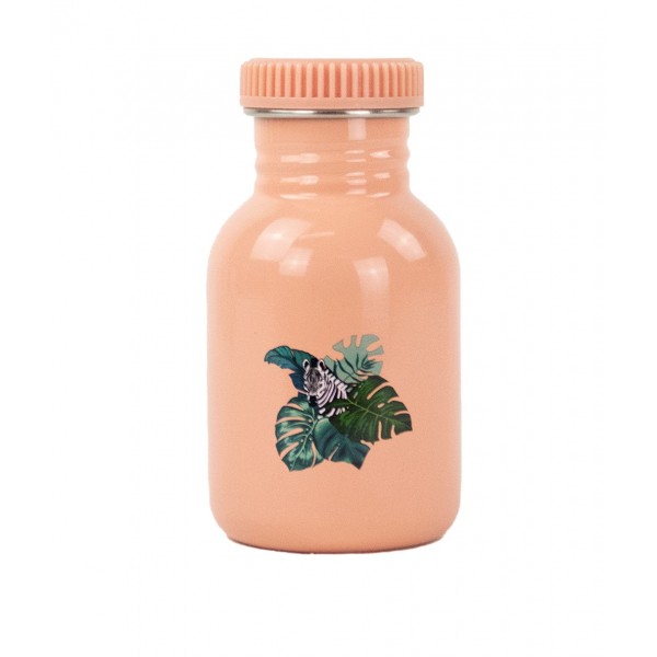 Yoko Design Gourde Simple Paroi 350ml Zebre & Le Bouchon Avec Sa Paille Intégrée