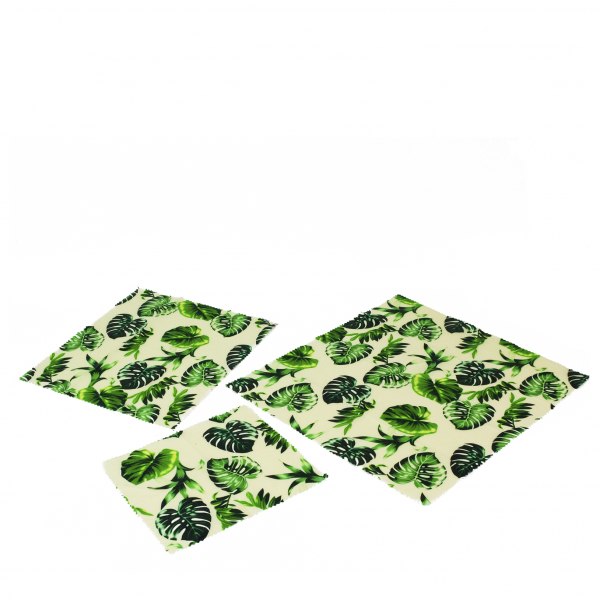yoko design Lot de 3 Emballages - Beewraps - Motif Feuilles