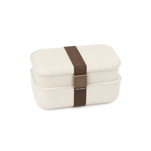 yoko design Lunchbox Fibres de bois - 2 étages 1200 ml