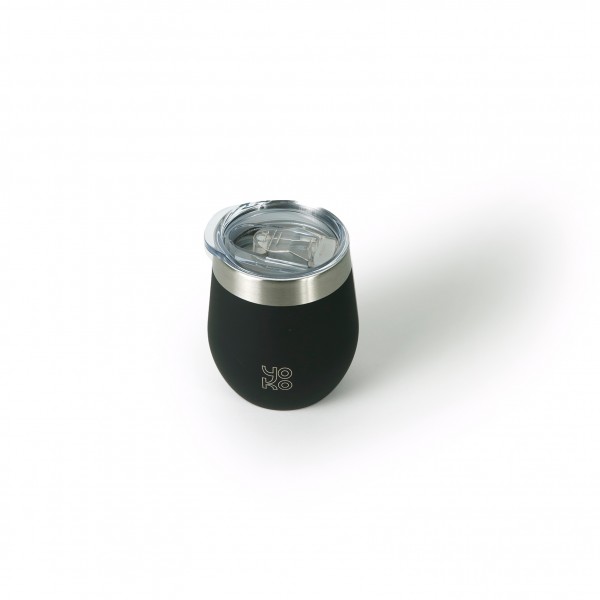 Yoko Design MUGS Isotherme Avec Couvercles 250 Ml NOIR
