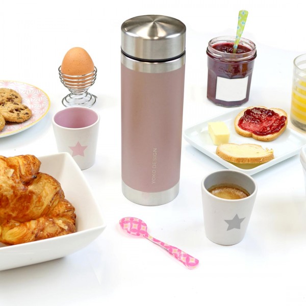 Yoko Design Théière Isotherme Glitter Or Rose 350 Ml
