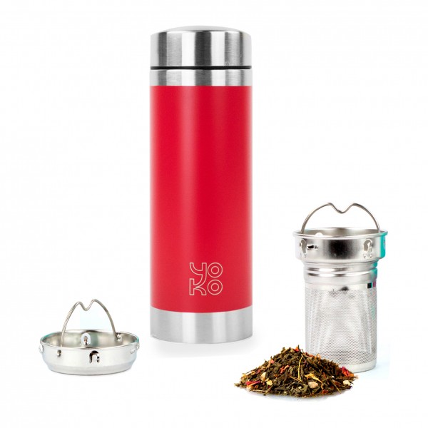 yoko design Théière isotherme LiberTea rouge 350 ml