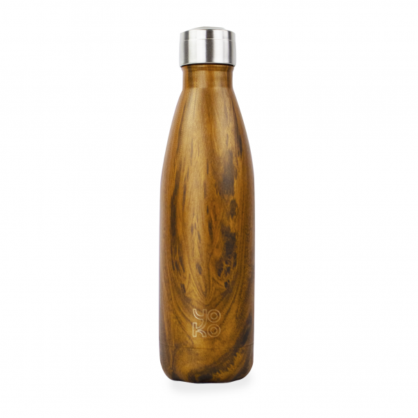 yoko design Bouteille isotherme Bois 500ml