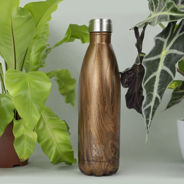 Yoko Design Bouteille Isotherme Bois 750ml