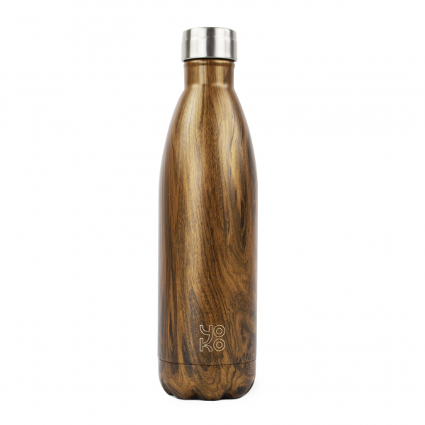 yoko design Bouteille isotherme Bois 750ml
