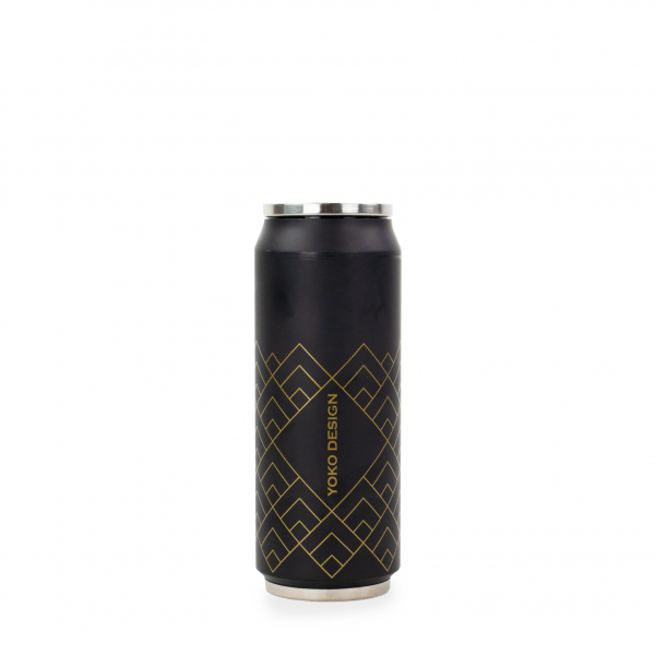 yoko design Canette isotherme Art déco noire 500ml