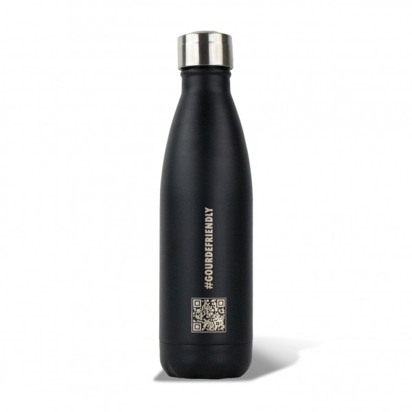 yoko design Gourde friendly - Bouteille 500 ml - noire