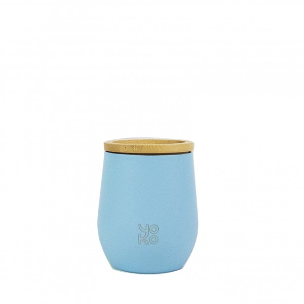 yoko design Mug isotherme 250ml - Pastels- Bleu ciel