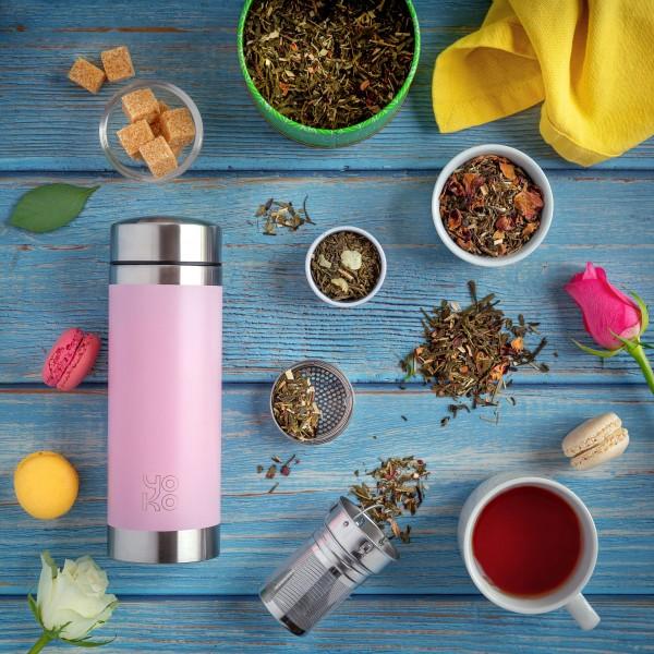 Yoko Design Théière Isotherme LiberTea Rose 350 Ml