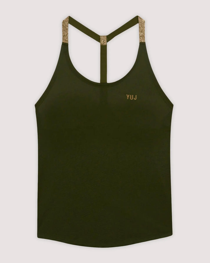 Yuj Paris Débardeur De Yoga Kaki Et Gold LEOTEE - YUJ Paris