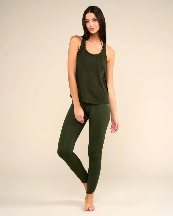 Yuj Paris Débardeur De Yoga Kaki Et Noir LEOTEE - YUJ Paris