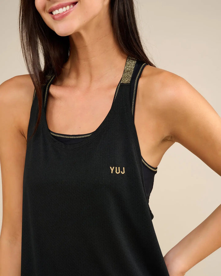 Yuj Paris Débardeur De Yoga Noir Et Gold LEOTEE - YUJ Paris