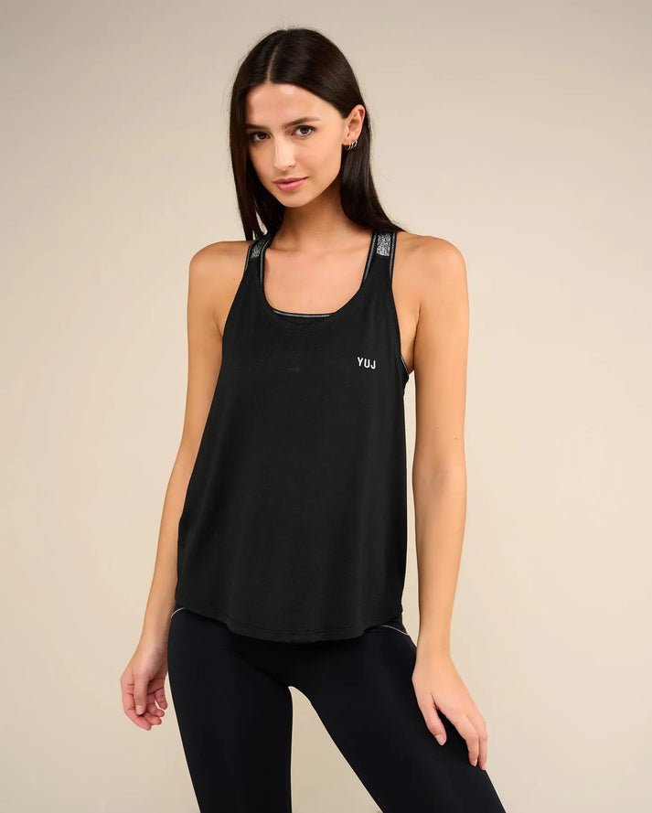 Yuj Paris Débardeur De Yoga Noir Et Silver LEOTEE - YUJ Paris