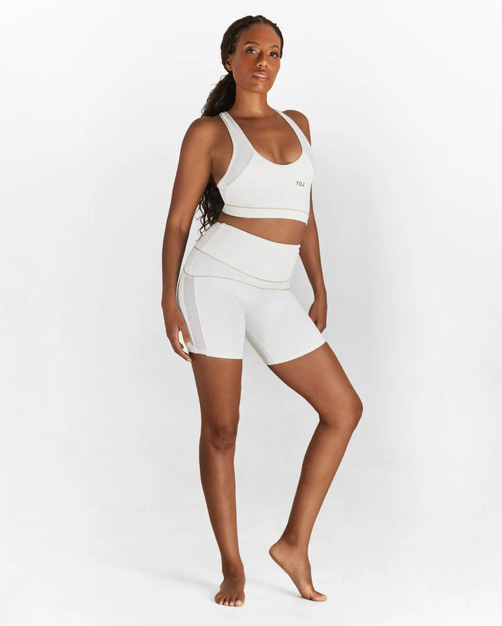 Yuj Paris Short De Yoga Blanc LIGHT