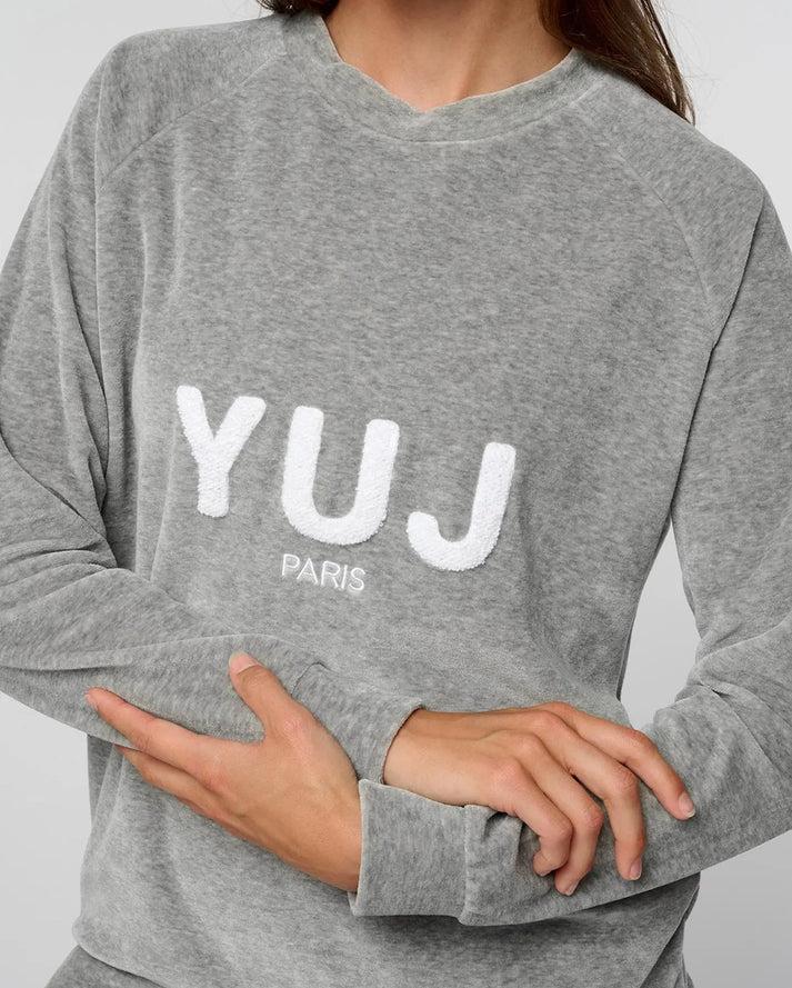 Yuj Paris Sweat Gris Chiné VELVET