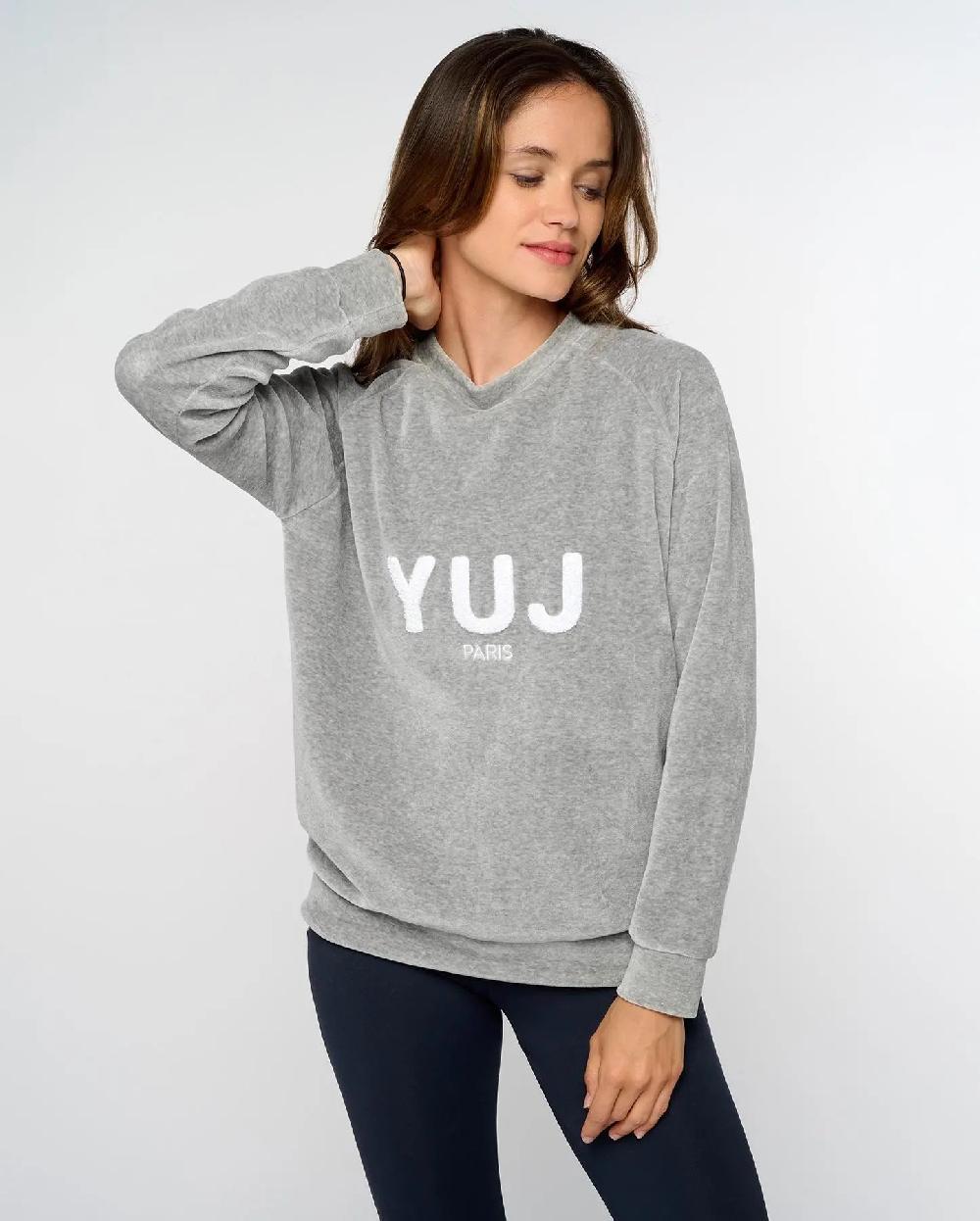 yuj paris Sweat gris chiné VELVET