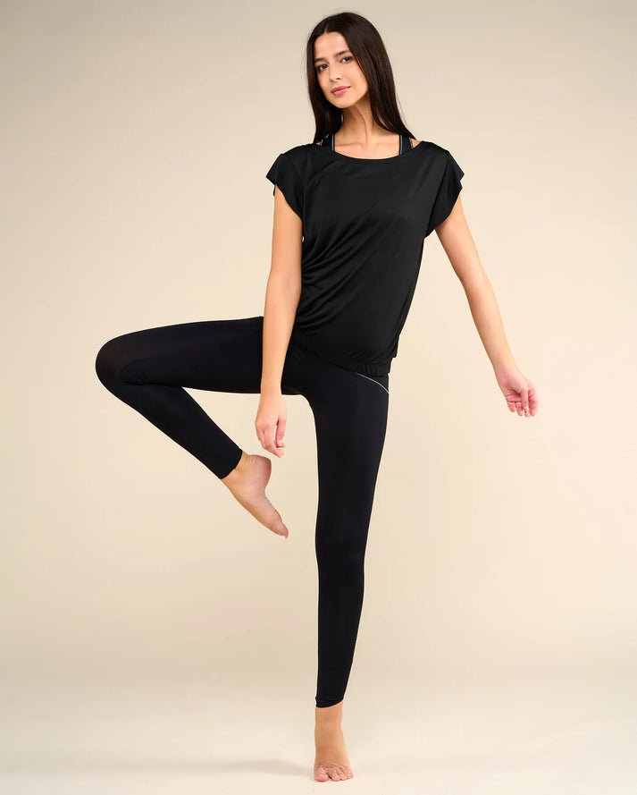Yuj Paris T-shirt De Yoga Noir SOFTEE - YUJ Paris