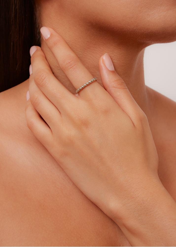 Yvonne Léon Alliance Mini Torsade Diamants Or Jaune