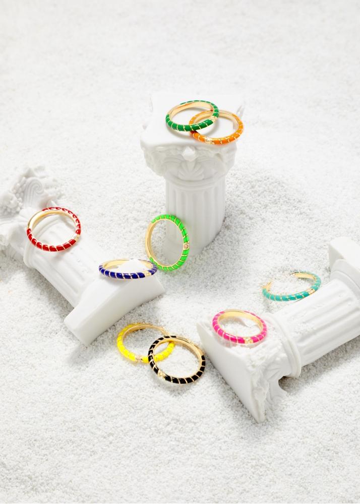 Yvonne Léon Alliance Mini Torsade Email Lapis Or Jaune