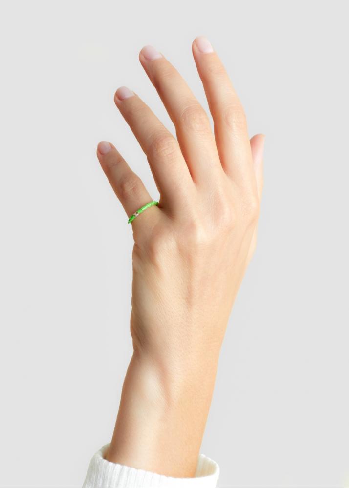 Yvonne Léon Alliance Mini Torsade Email Néon Vert Or Jaune