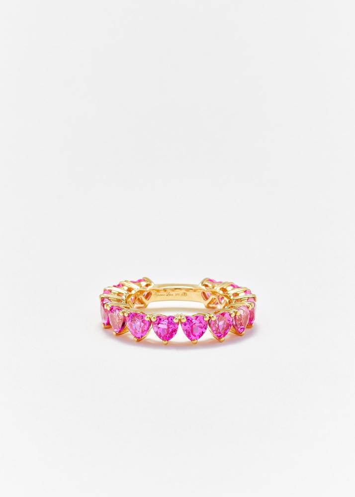 yvonne léon alliance multi coeurs mini rose or jaune