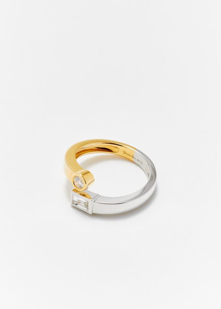 Yvonne Léon Bague Toi & Moi Baguettes Clos & Diamants 2 Ors