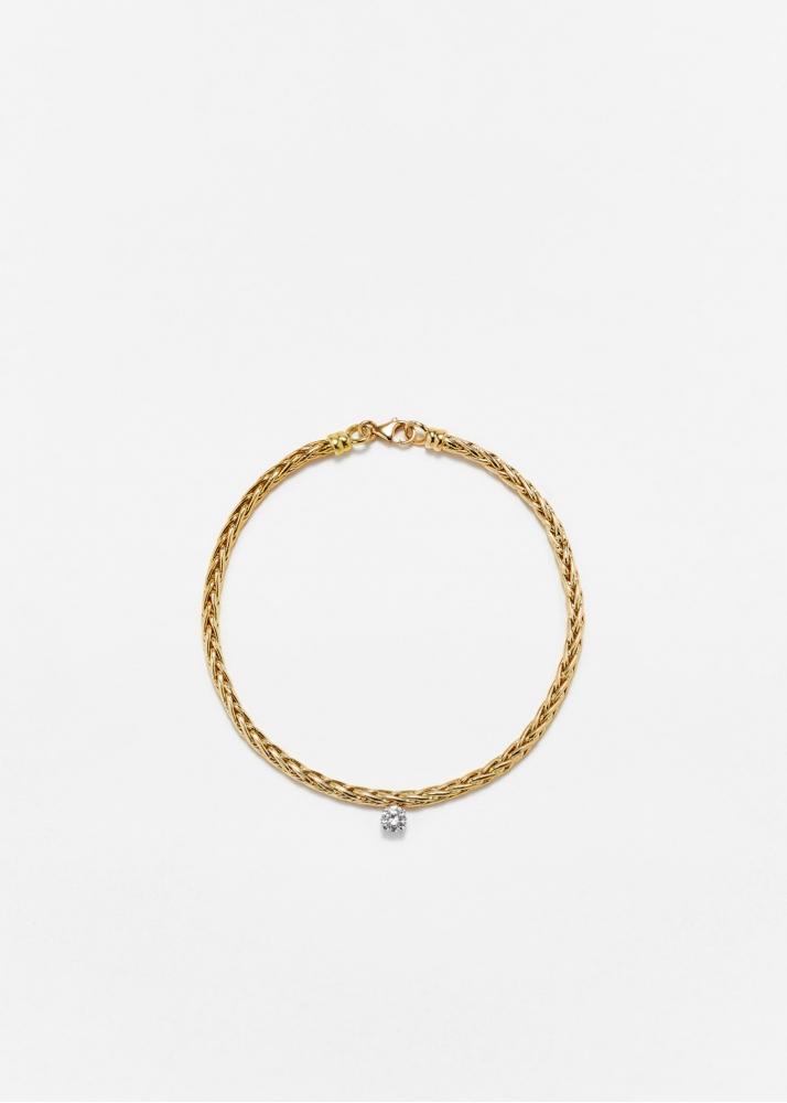 yvonne léon bracelet palmier flottant diamant or jaune