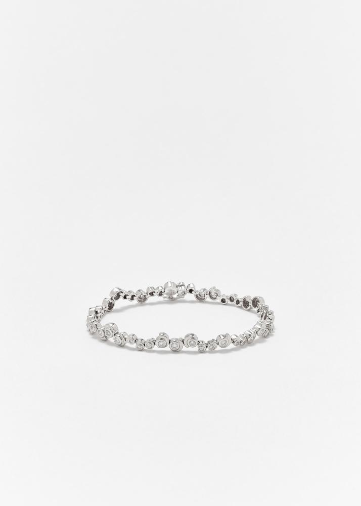 yvonne léon bracelet rivière escargot diamants or blanc