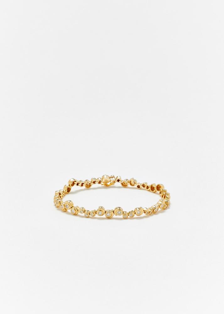 yvonne léon bracelet rivière escargot diamants or jaune